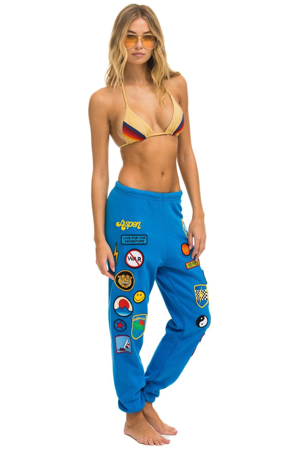 VINTAGE PATCH SWEATPANTS - OCEAN Female Product Image
