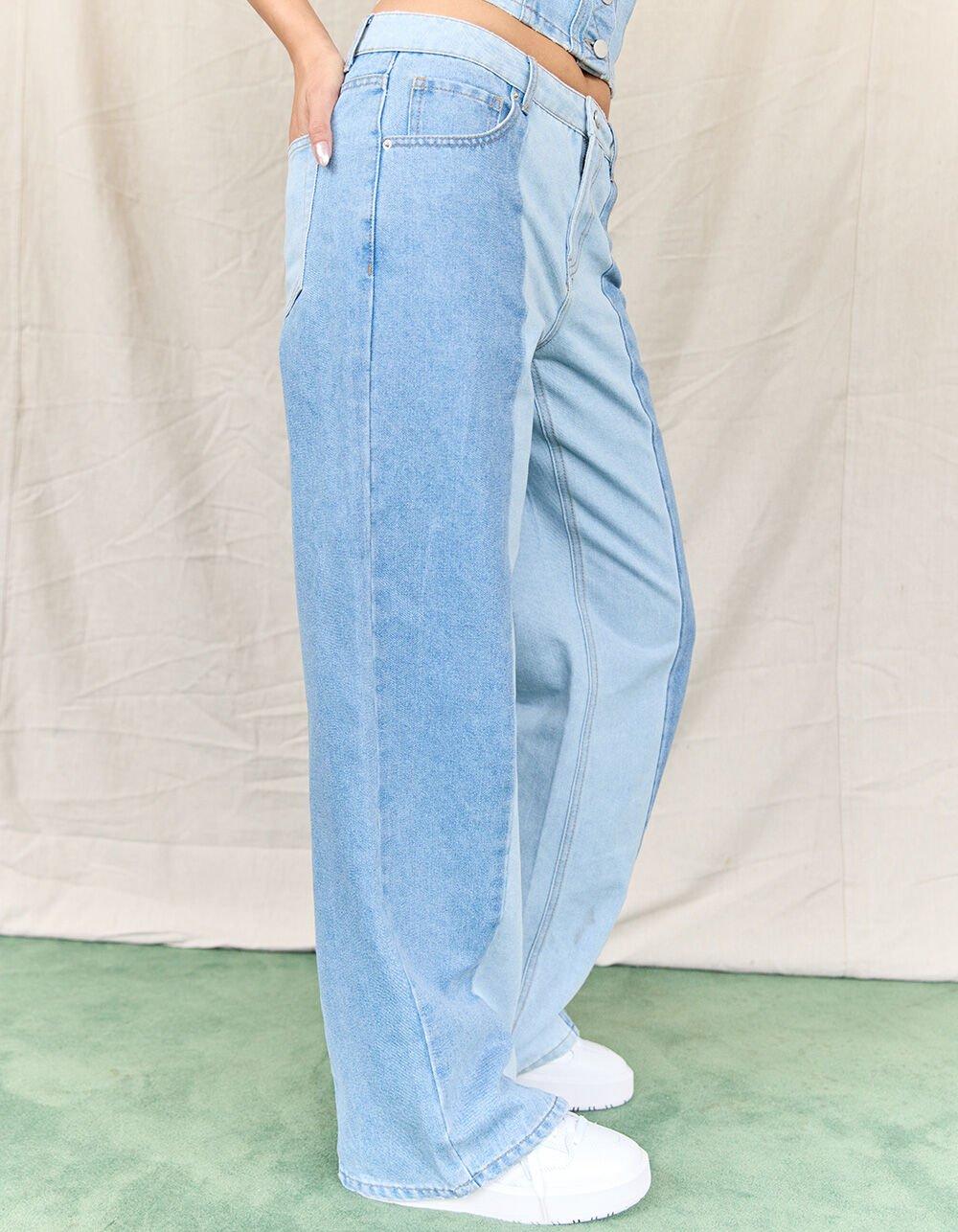WEST OF MELROSE Low Rise Baggy Womens Jeans - DENIM Product Image