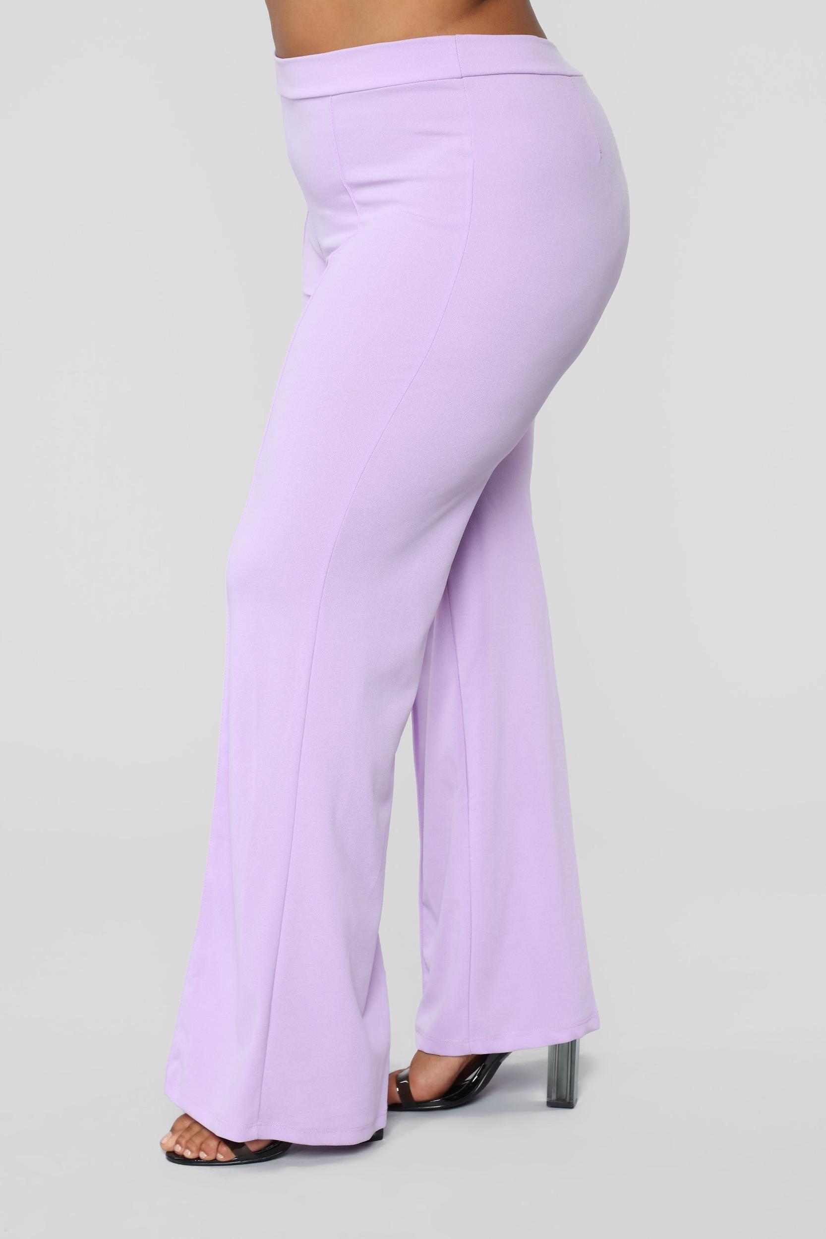 Victoria High Waisted Dress Pants - Lavender Product Image