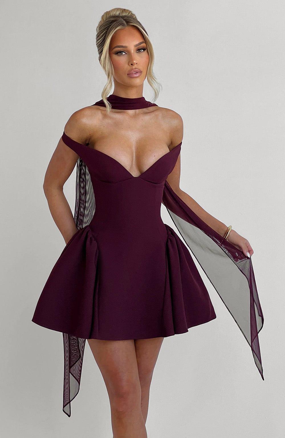 Marla Mini Dress - Cherry Lacquer Product Image