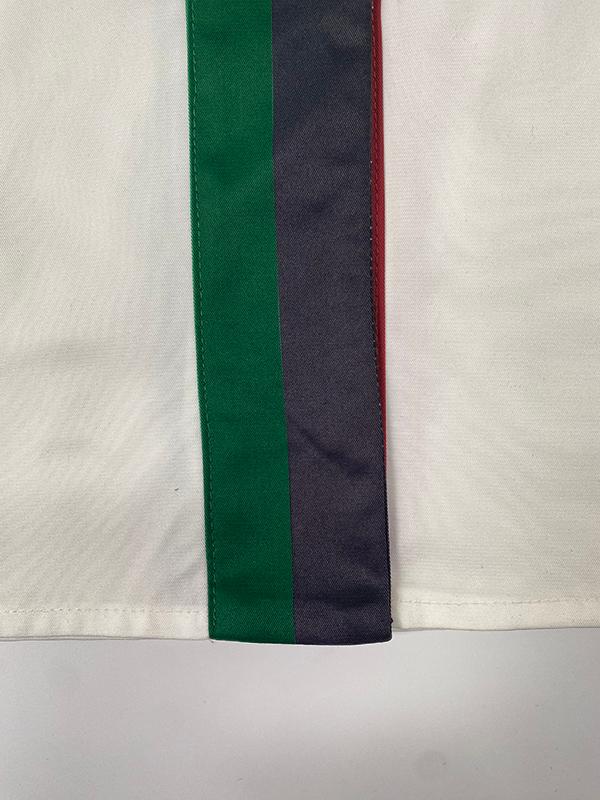 Long Sleeves Loose Contrast Color Pleated V-Neck Blouses&Shirts Tops Product Image