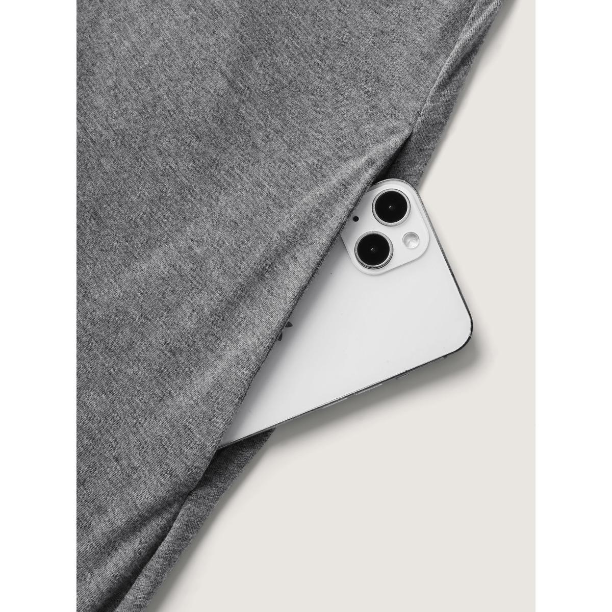 Plus Size Supersoft Gathered Bodice Midi Dress DimGray Women Leisure Overlapping Round Neck Short sleeve Curvy BloomChic 26/4X Product Image