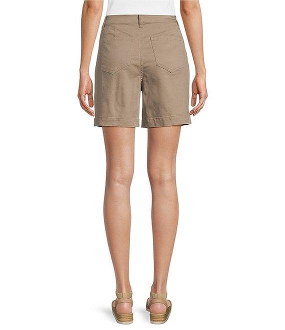 Westbound Petite Size Pull-On Button Embellished Marina Shorts Product Image