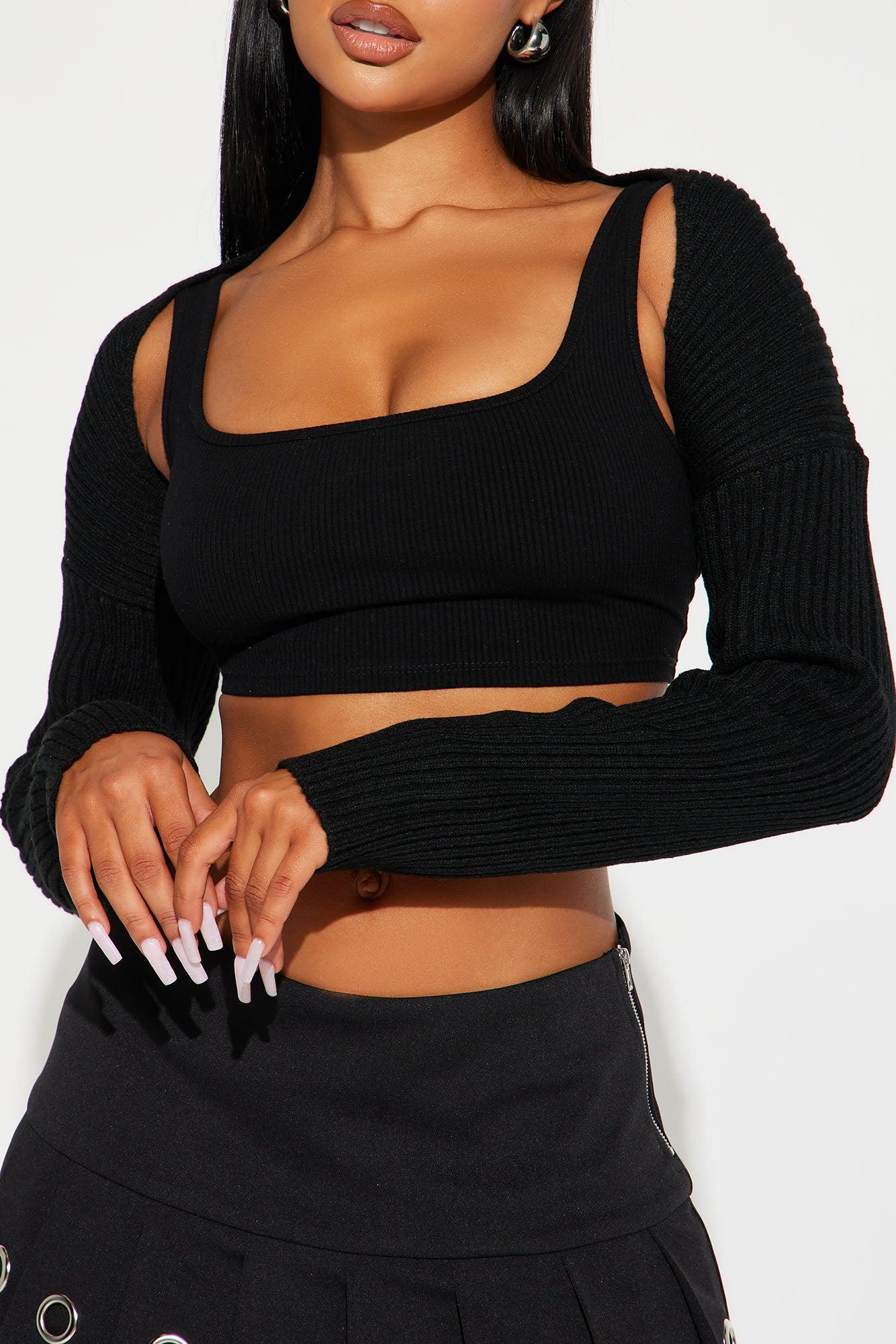 Robyn Bolero Sweater - Black Product Image