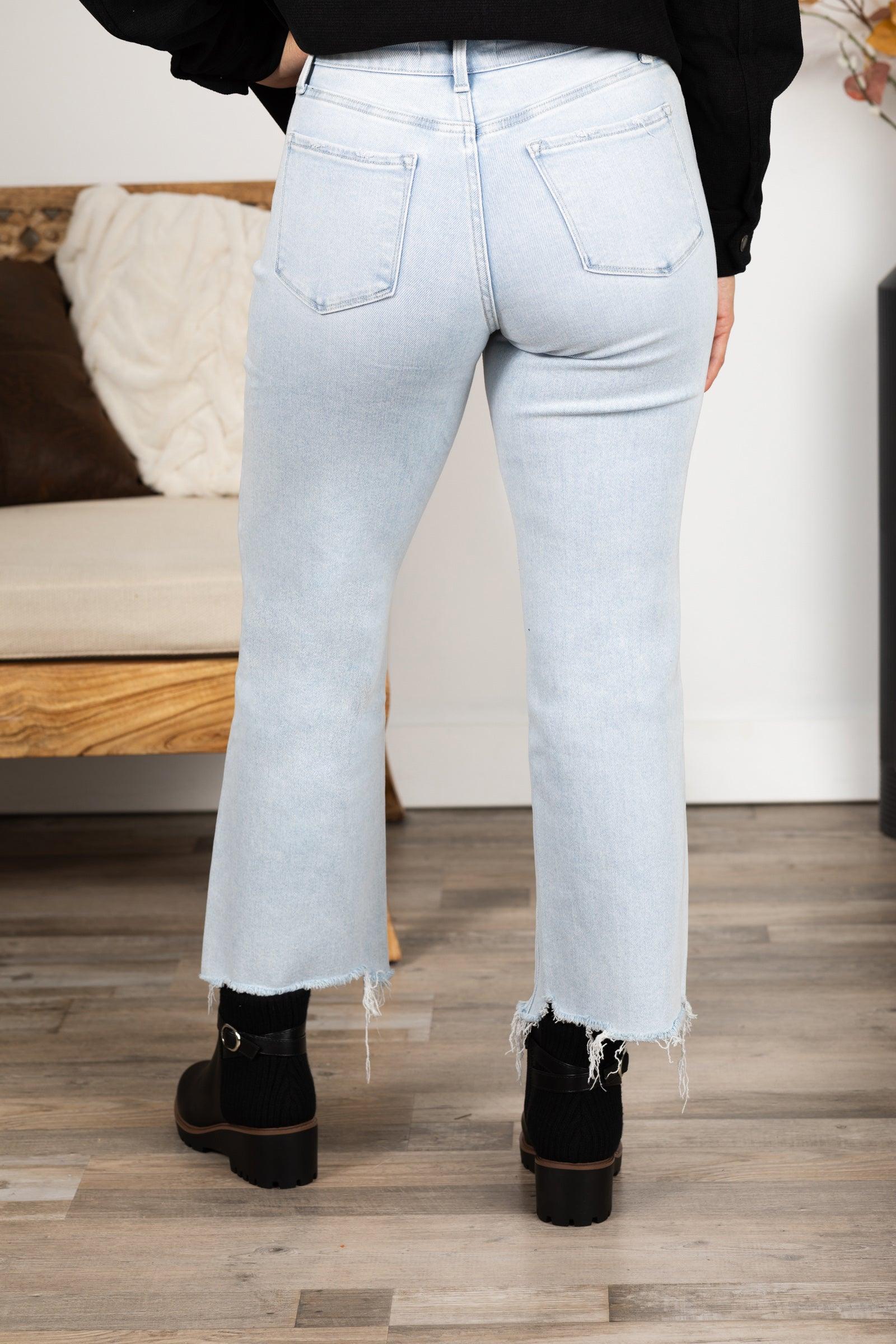 Vervet Light Wash High Rise Slim Wide Jeans Product Image