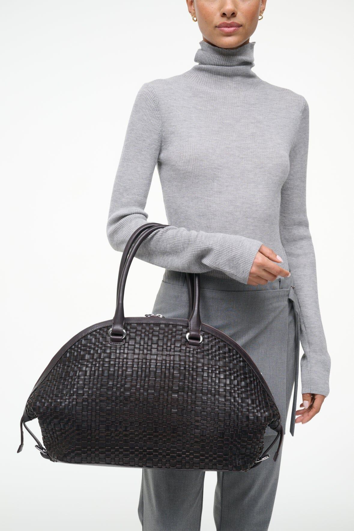 HESTER SATCHEL | ESPRESSO WOVEN LEATHER Product Image