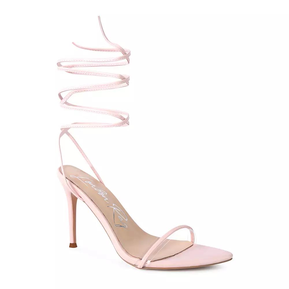 London Rag Sphynx Women's High Heel Lace Up Sandals,  Product Image