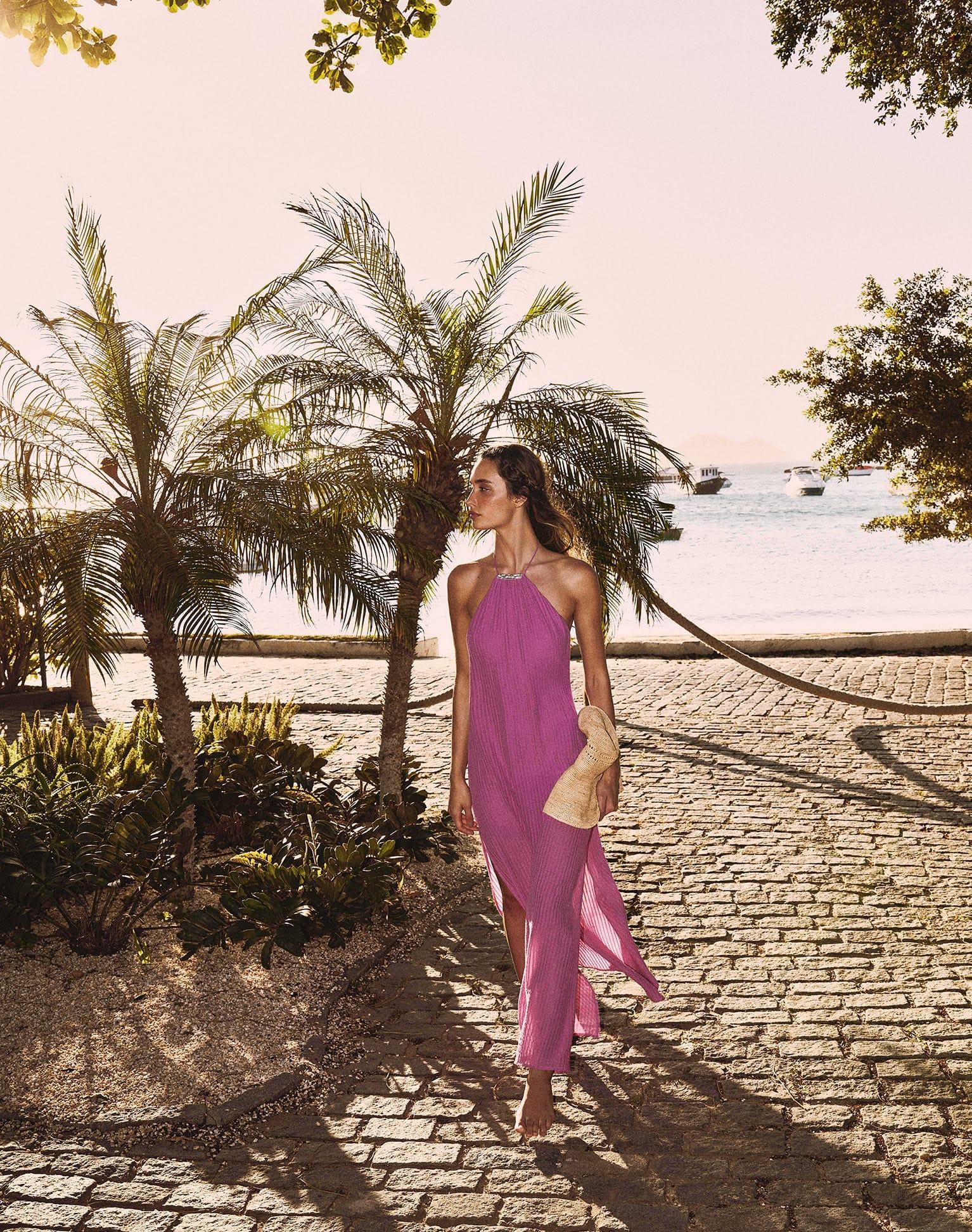 Lily Long Dress - French Rose Product Image