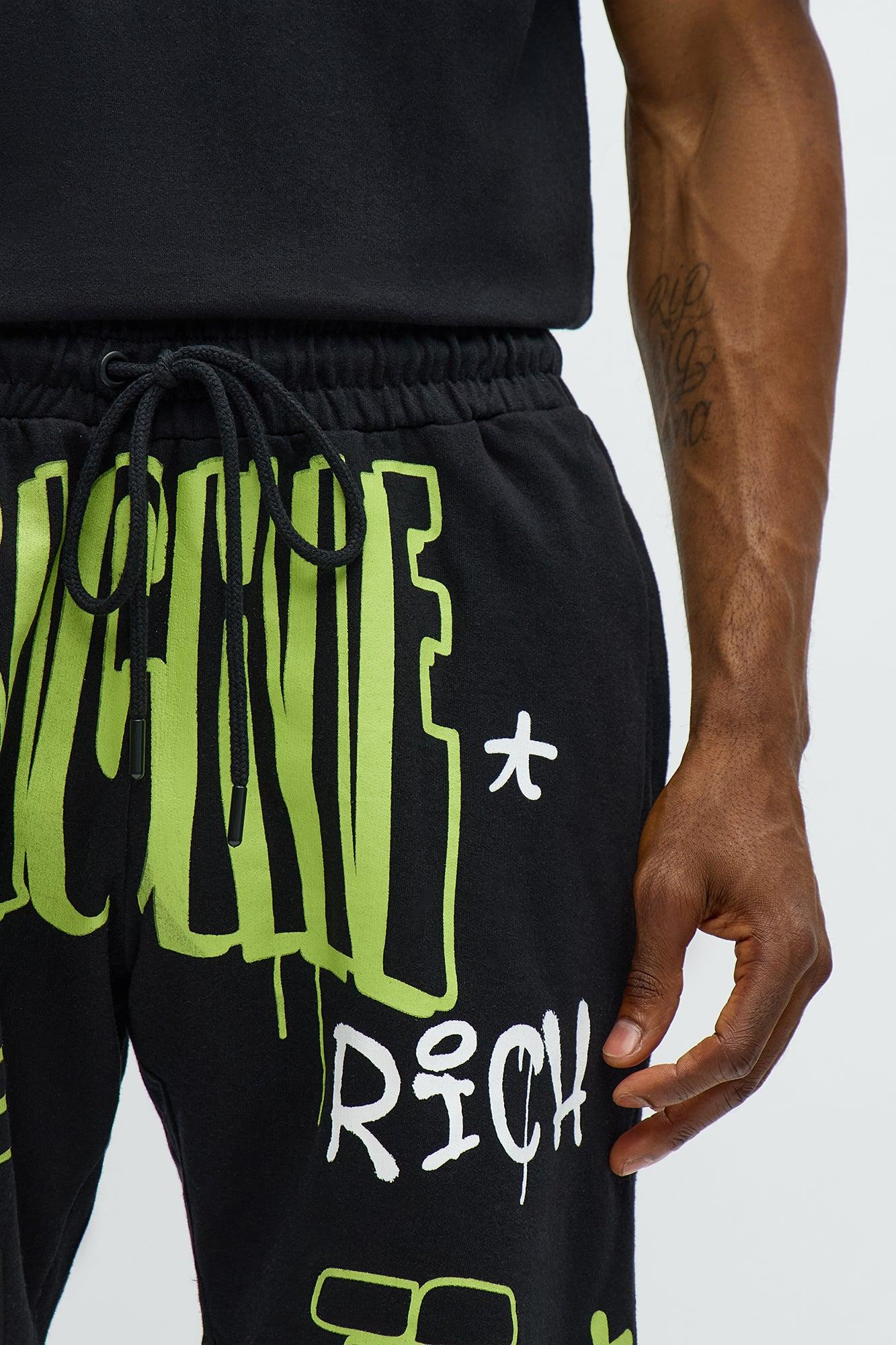 Richie Rich Fly Sweatshorts - Black Male Product Image