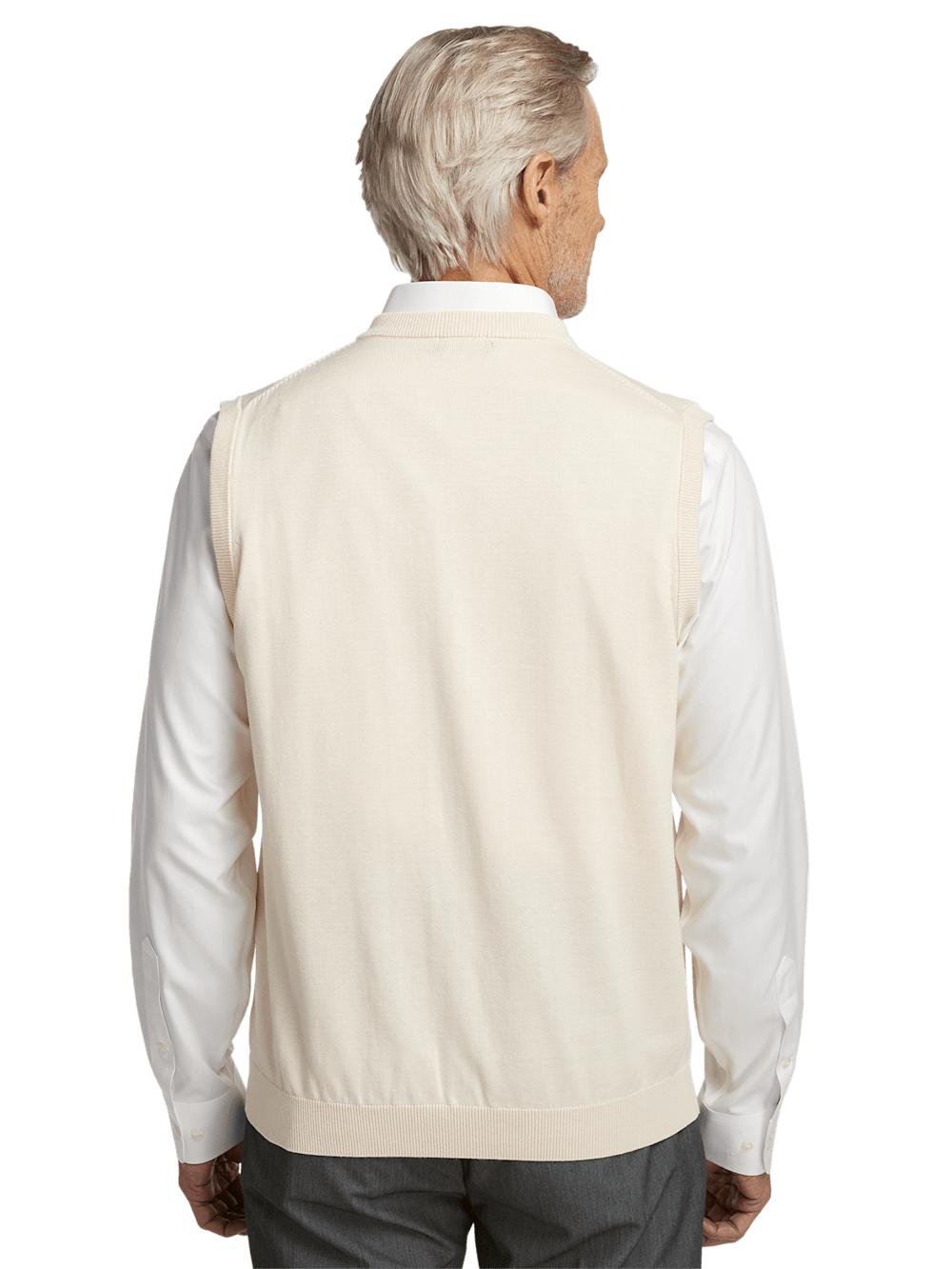 Supima Cotton Vest - Ivory Product Image