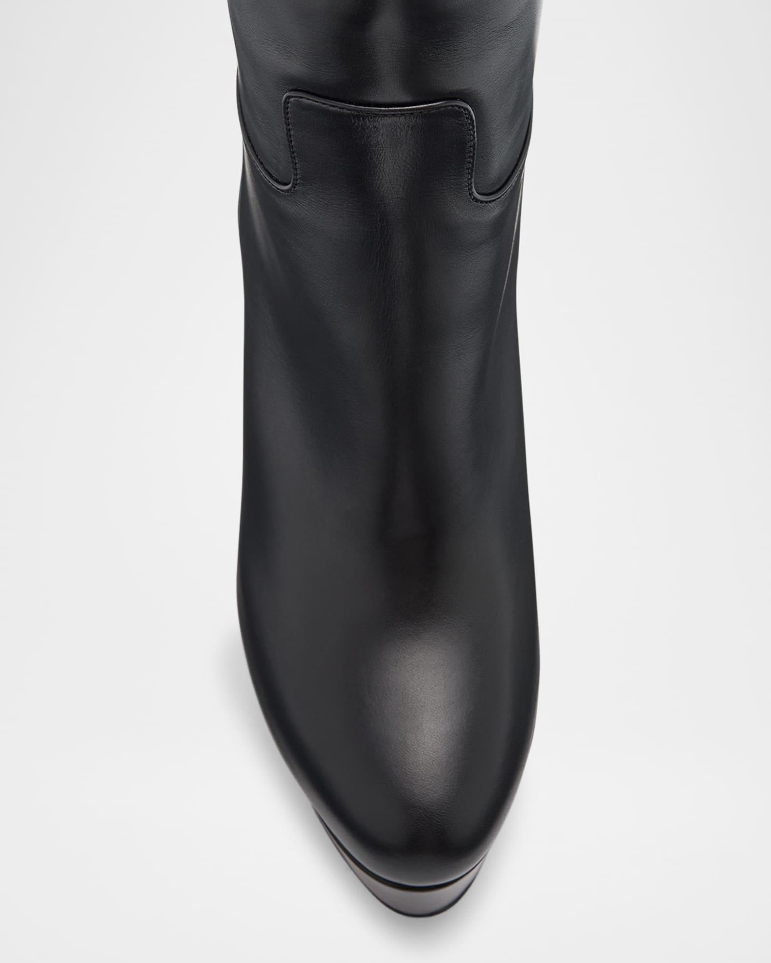 Loo Leather Red Sole Knee Boots Product Image