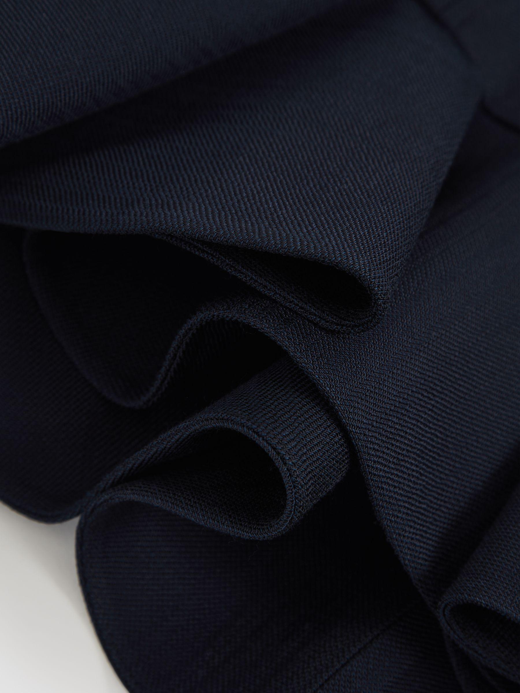 Ruffle-Hem Mini Skirt in Navy Product Image