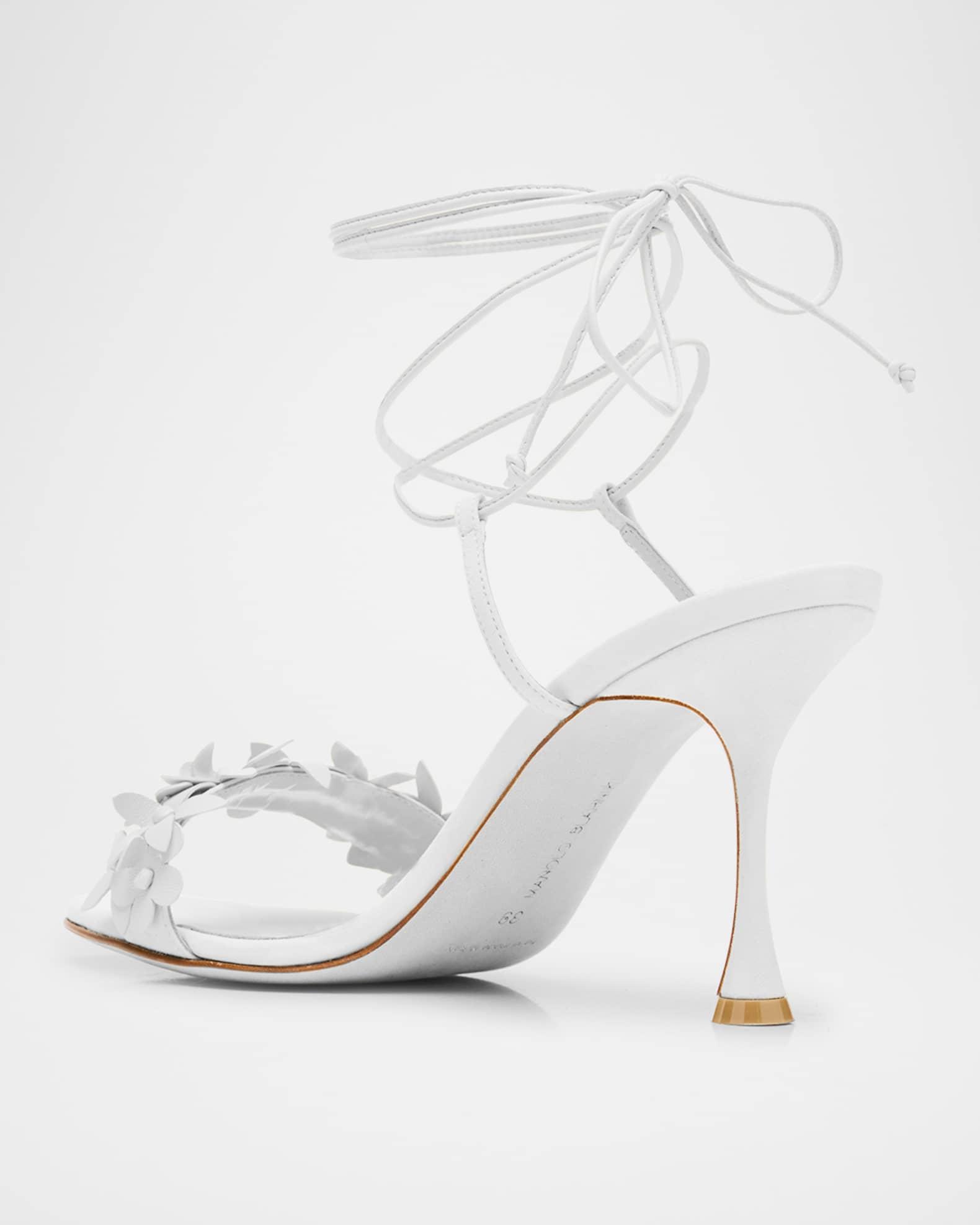 Anista Nappa Leather Ankle-Wrap Sandals Product Image