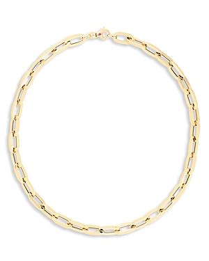 Womens 18K Yellow Gold Flat Oval-Link Chain Necklace/17 Product Image