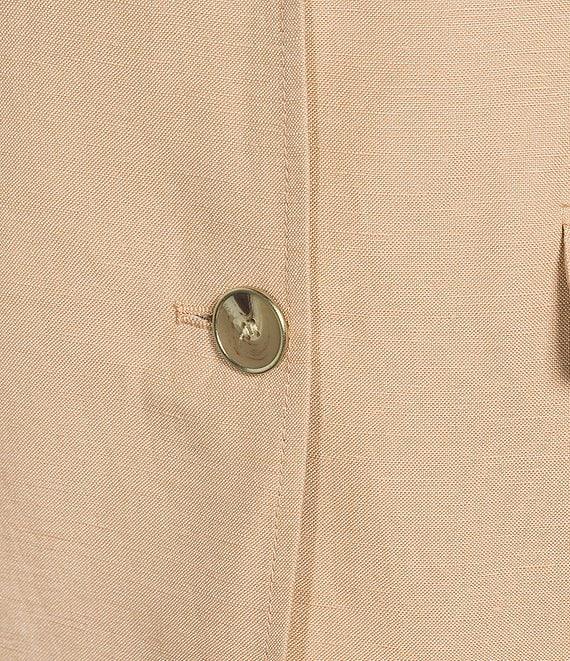 Kasper Refined Linen Blend 3/4 Sleeve Two-Button Jacket Product Image