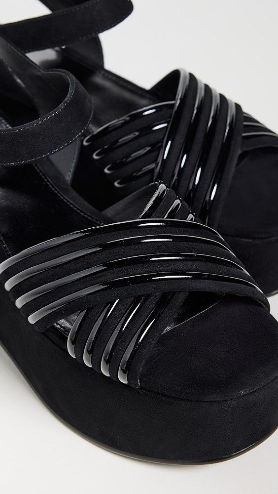 Tory Burch Bombe Cross Strap Platform Sandals 50mm | Shopbop Product Image