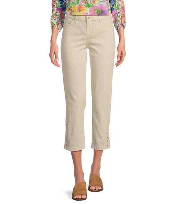 Code Bleu Chelsea High-Rise Straight Leg Micro Snap Hem Jeans Product Image