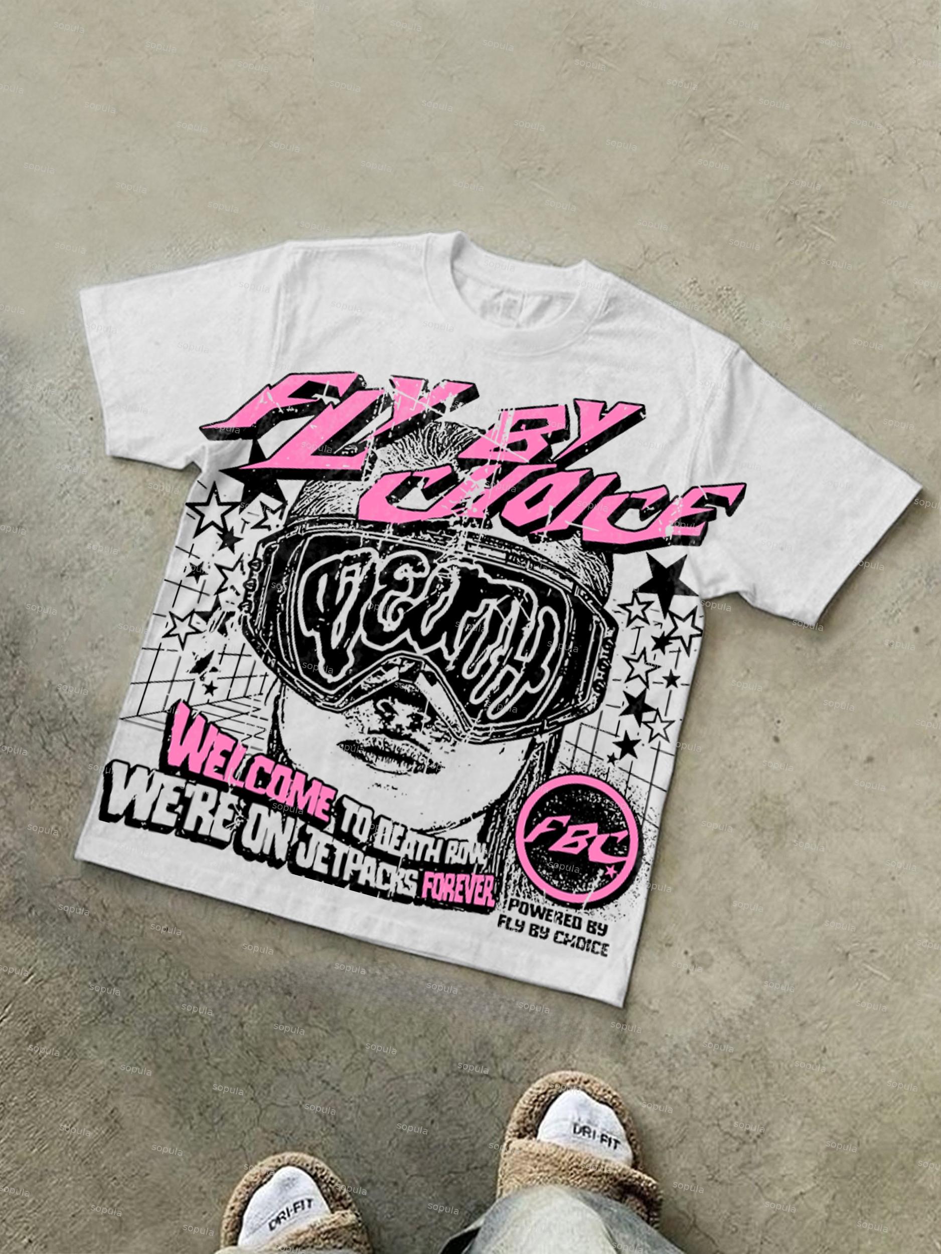 Vintage Fly By Choice Death Graphic Cotton Short Sleeve T-Shirt Product Image