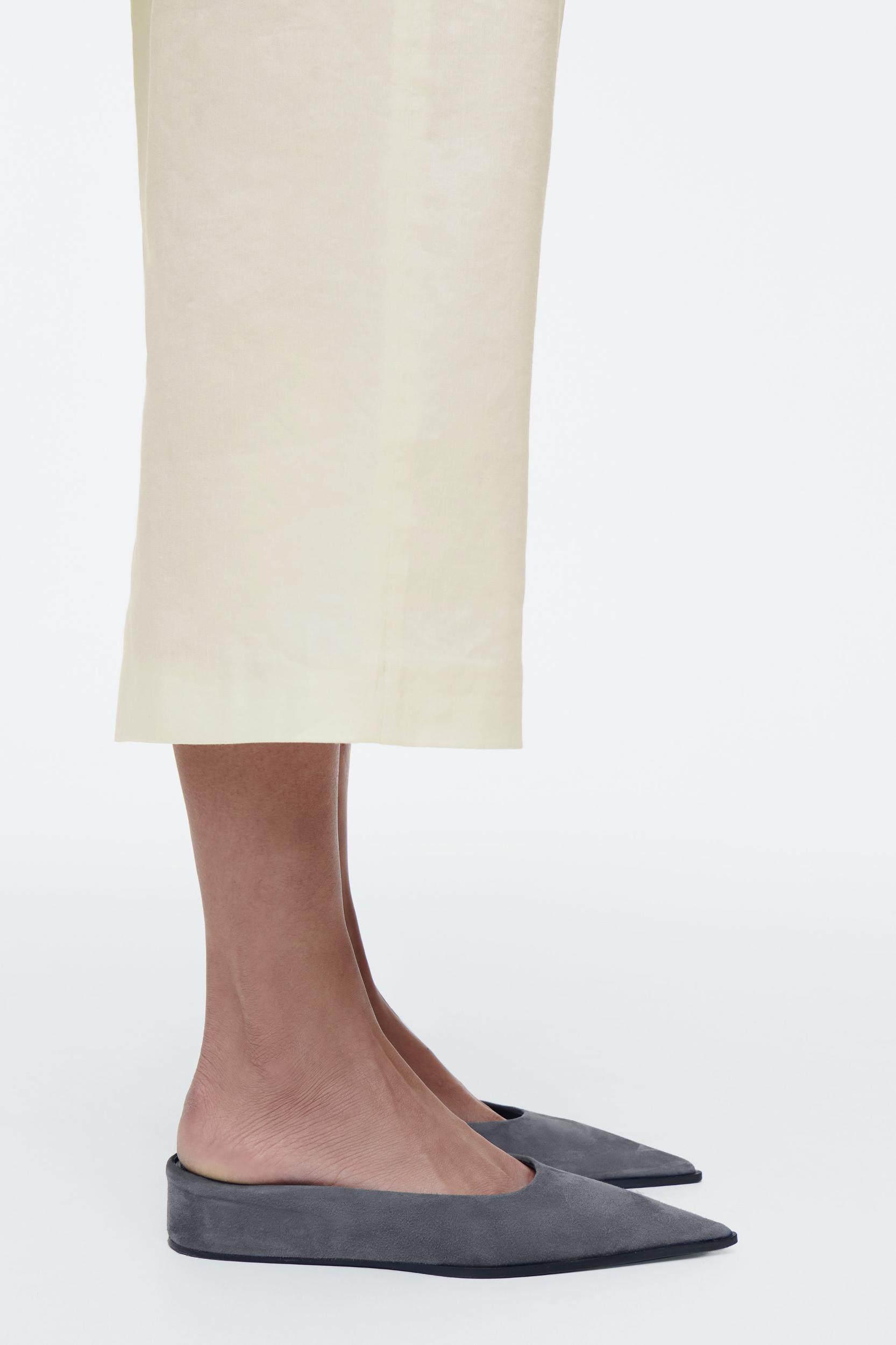 POINTED SUEDE MULES Product Image