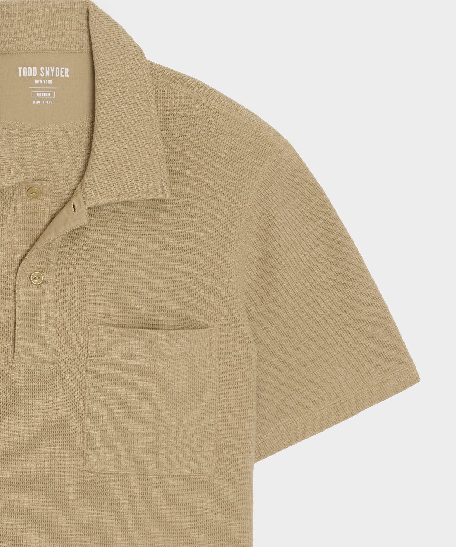 Lightweight Mini Waffle Polo Product Image