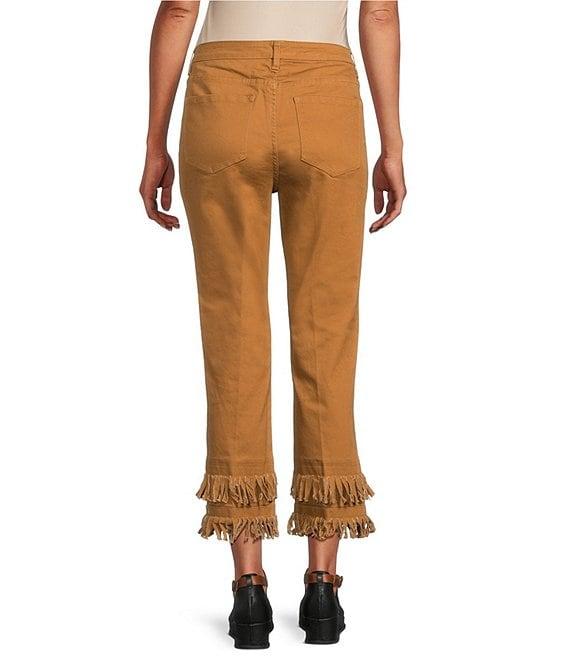 John Mark Straight Leg 5-Pocket Fringe Hem Crop Jeans Product Image