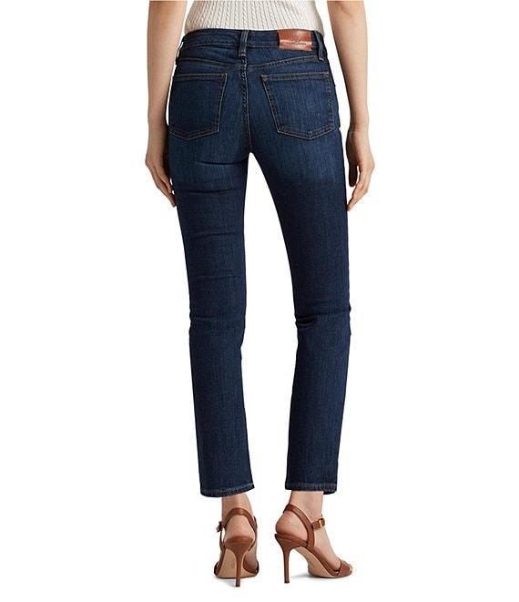 Lauren Ralph Lauren Petite Size Premier Straight Leg Jeans Product Image