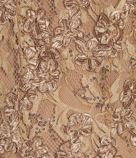 Jessica Howard Plus Size Soutache Chiffon Crew Neck 3/4 Sleeve Embellished Fit & Flare 2-Piece Jacket Dress Product Image