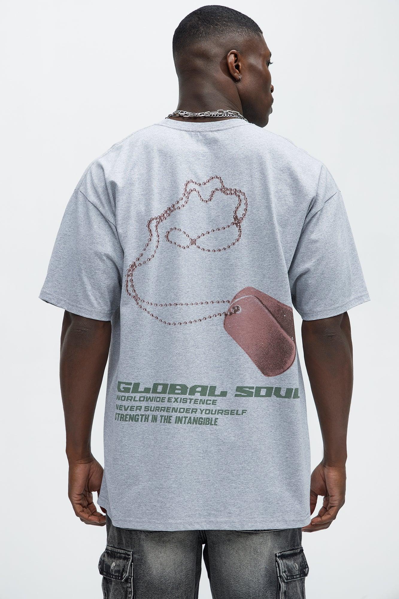 Global Soul Oversized Short Sleeve Tee - Grey Product Image