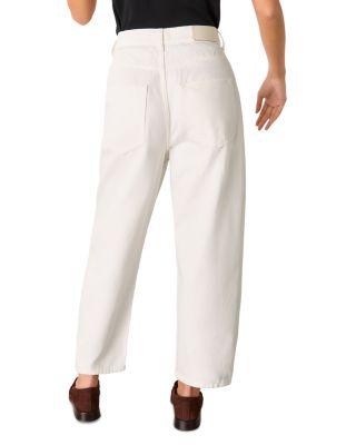 Petites Authentic Barrel Leg Jeans in White Product Image