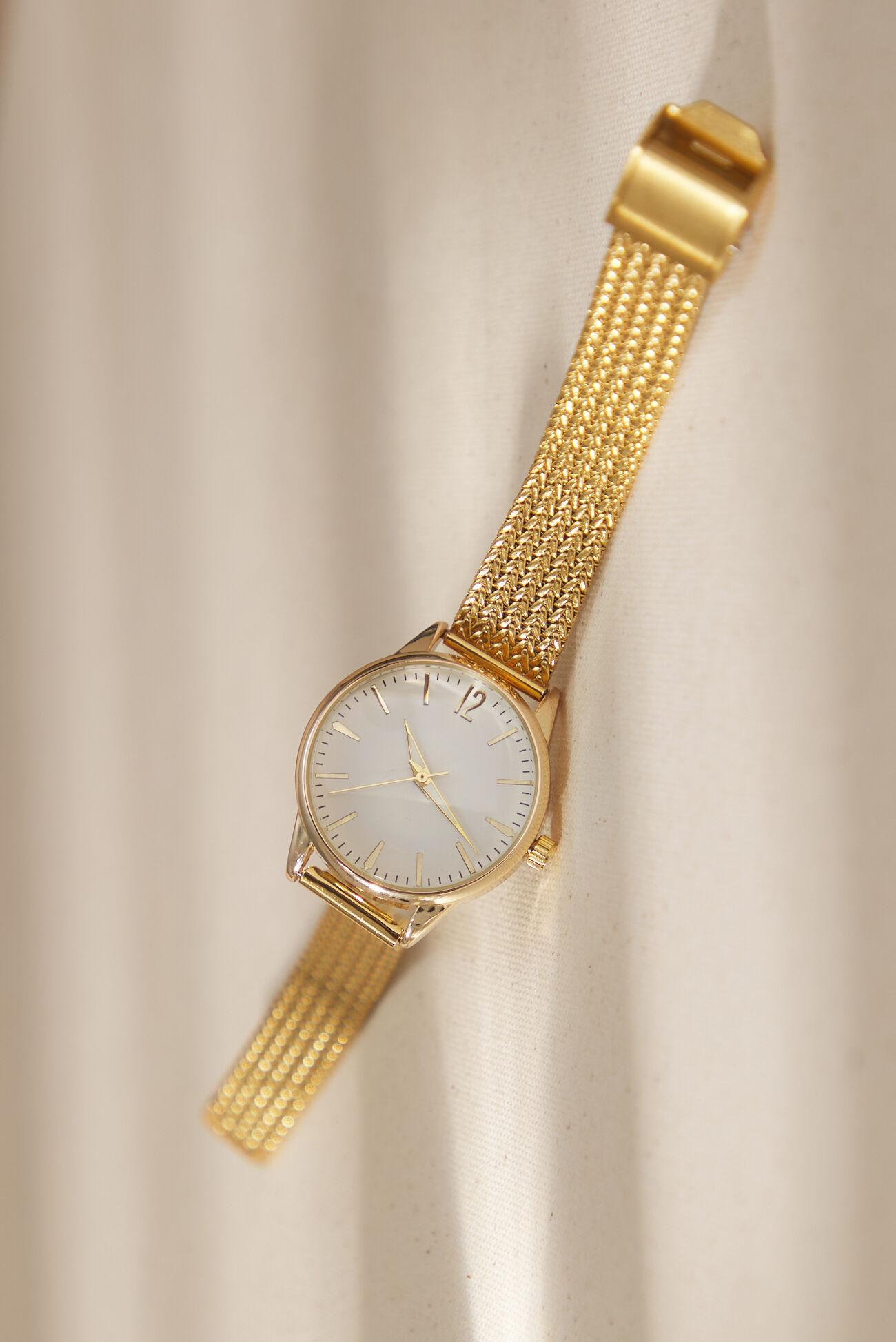Adjustable Round Face Gold Watch Product Image