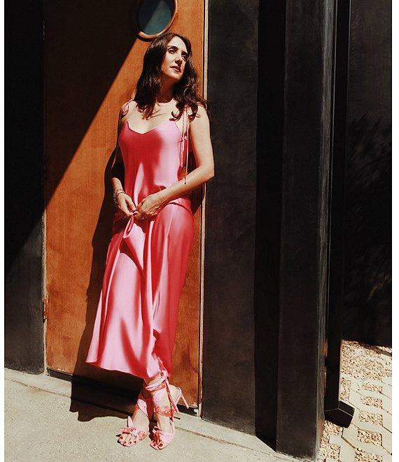 Gianni Bini x DANNIJO Sienna Sweetheart Neck Sleeveless Satin Slip Maxi Dress Product Image