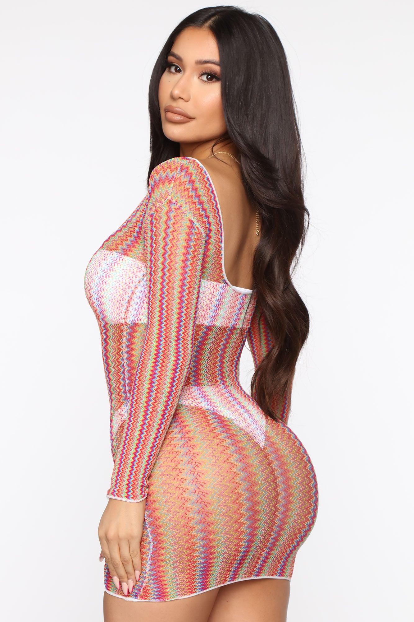 Wild Heart Swim Cover Up Dress - Multi Color Product Image