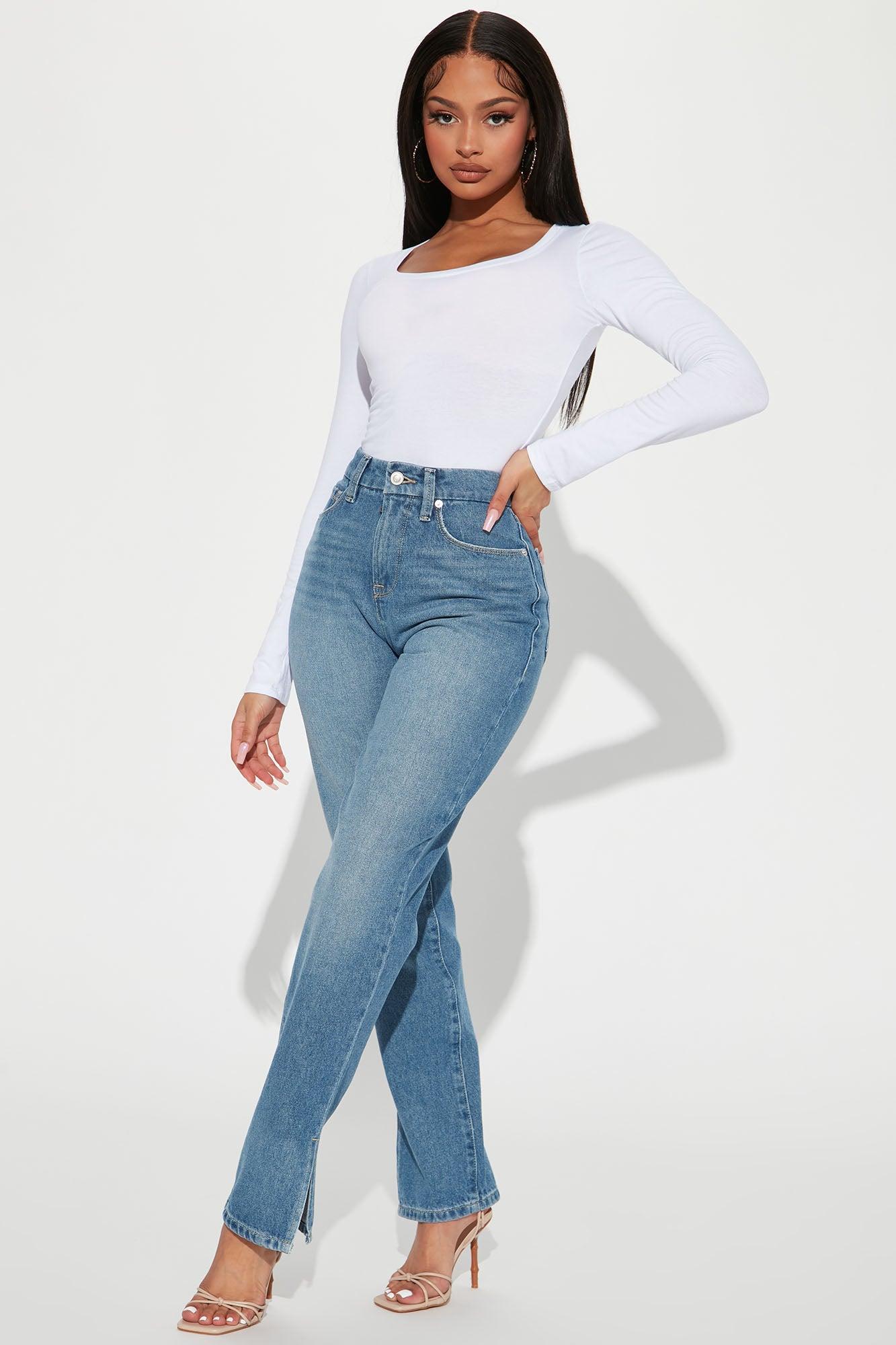 Briana Long Sleeve Top - White Product Image