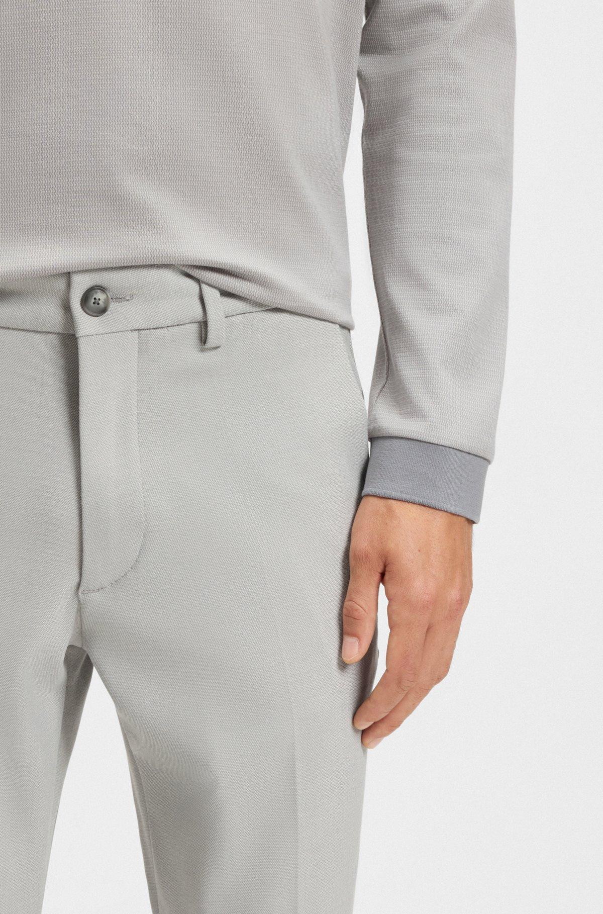 Slim-fit trousers in stain-repellent stretch dobby Product Image
