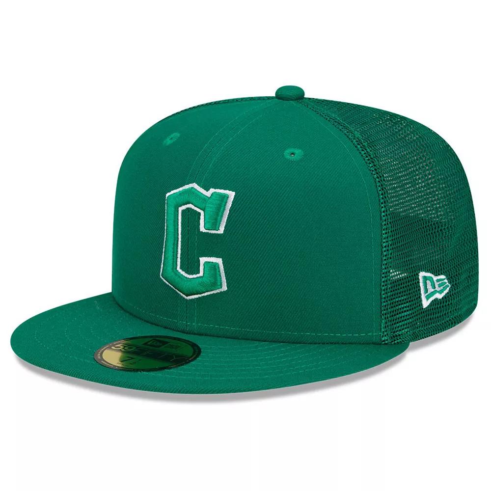 Men's New Era Green Cleveland Guardians 2022 St. Patrick's Day On-Field 59FIFTY Fitted Hat, Size: 7 1/4, Grd Green Product Image