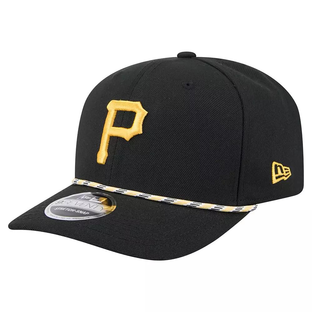 Men's New Era Black Pittsburgh Pirates Multi-Rope 9SEVENTY Stretch-Snap Hat Product Image