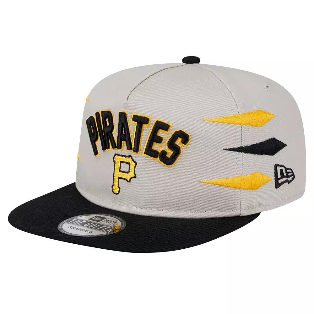 Men's New Era Cream Pittsburgh Pirates Iron Golfer Snapback Hat, Beige Product Image