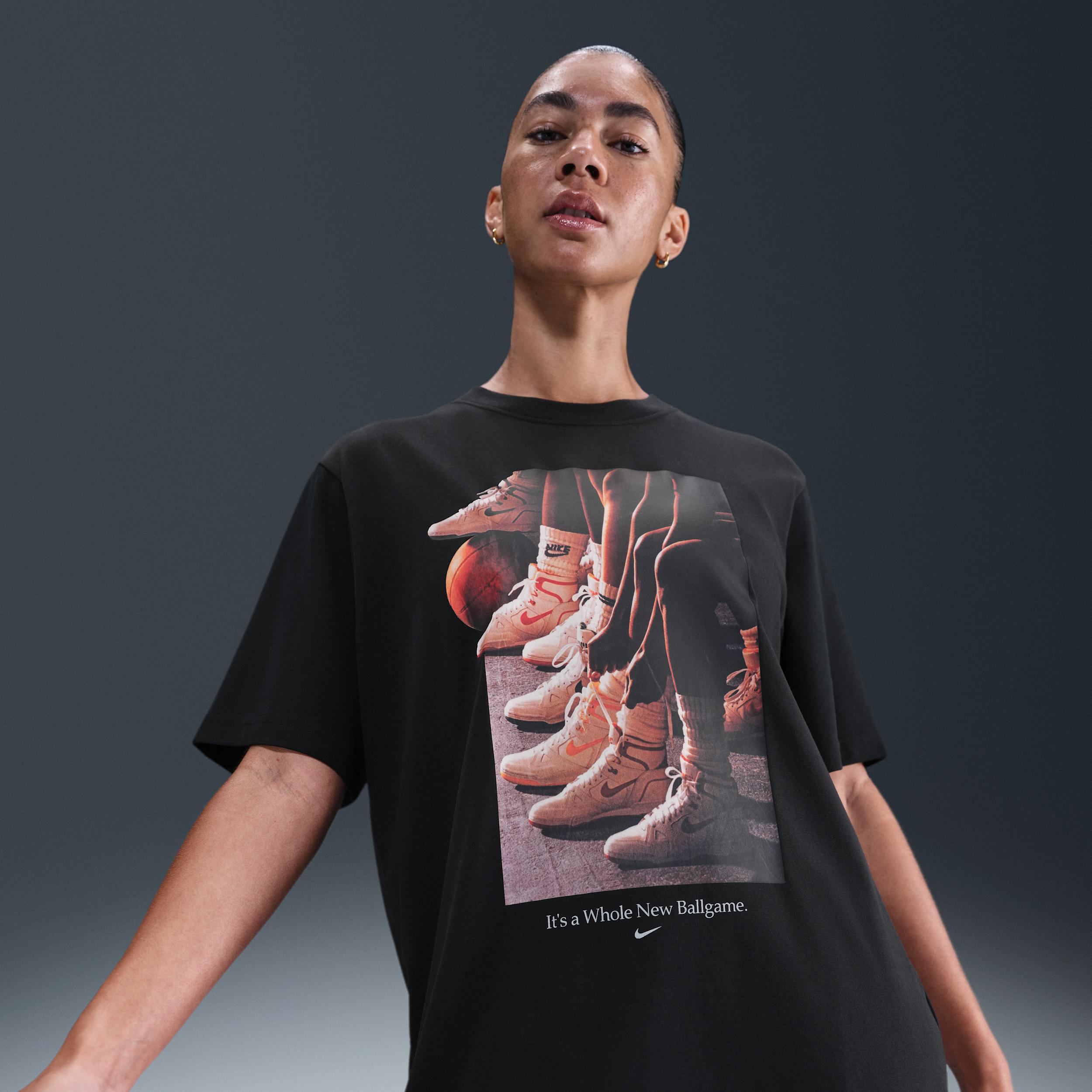 Nike Womens Dri-FIT Graphic Basketball T-Shirt | IF4945-010 Product Image