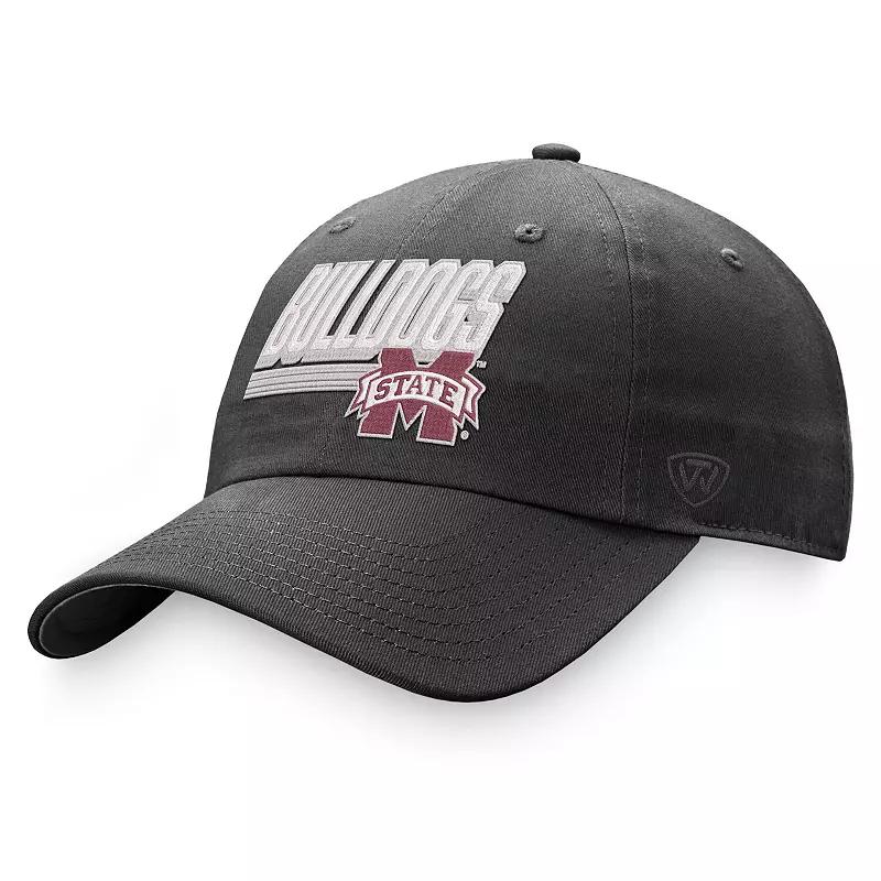 Men's Top of the World Charcoal Mississippi State Bulldogs Slice Adjustable Hat, Mst Charco Product Image