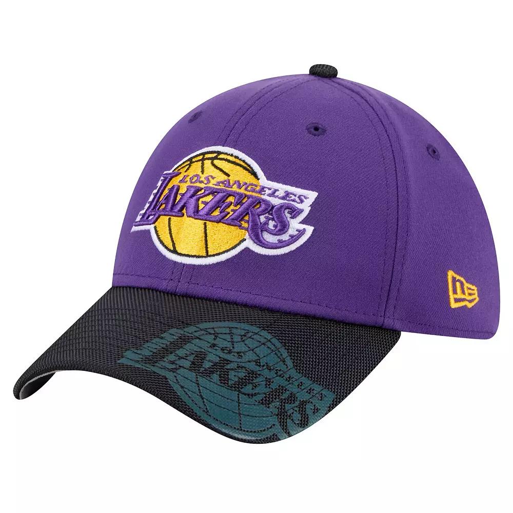 Men's New Era Purple Los Angeles Lakers Sport Night 39THIRTY Flex Hat,  Product Image