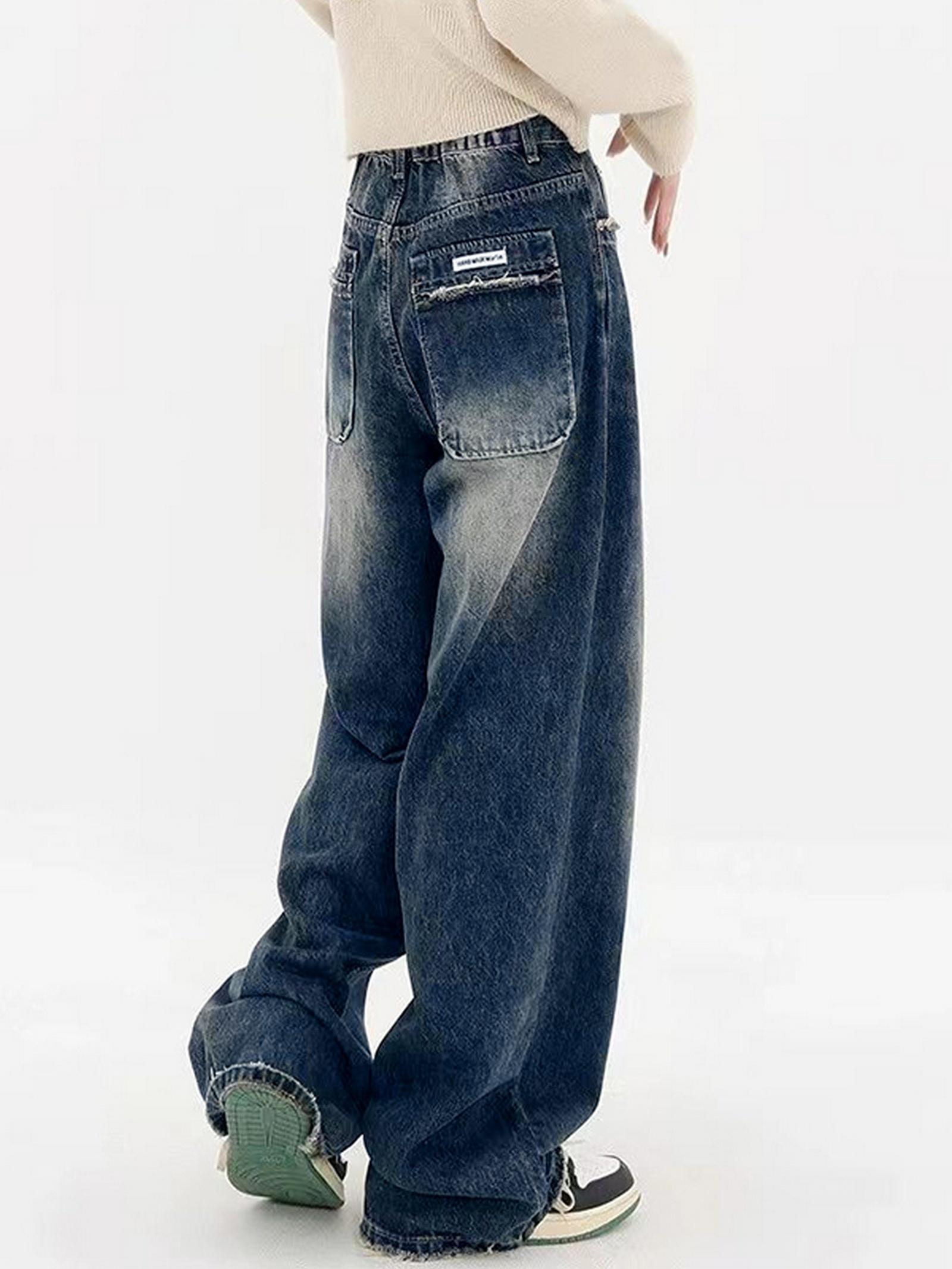 Vintage Raw Trim Boyfriend Jeans Product Image