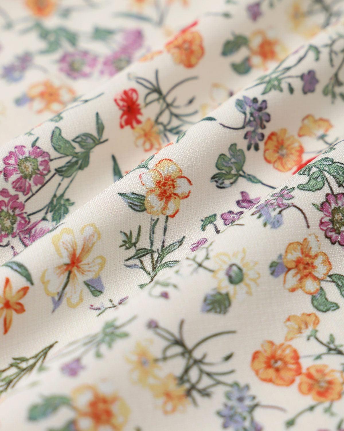 Floral Elastic Waist Ruched Mini Skirt Product Image