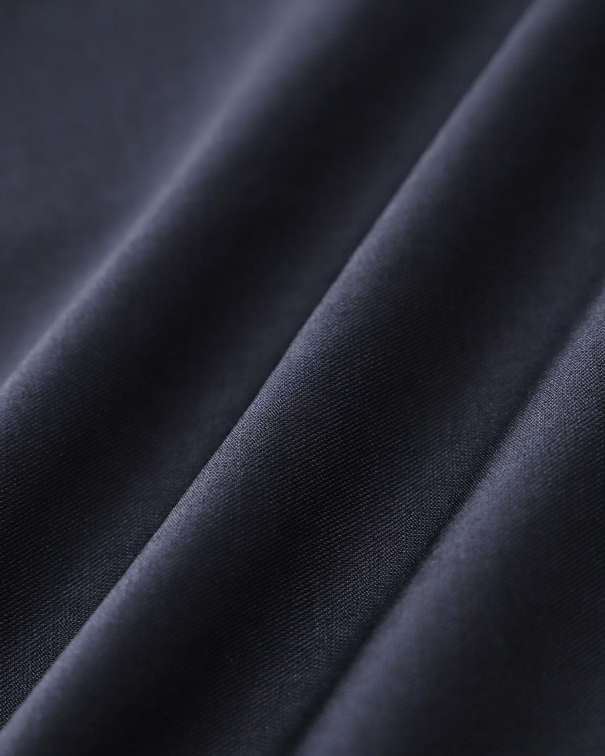 Navy Mock Neck High Waist Midi Dress Product Image