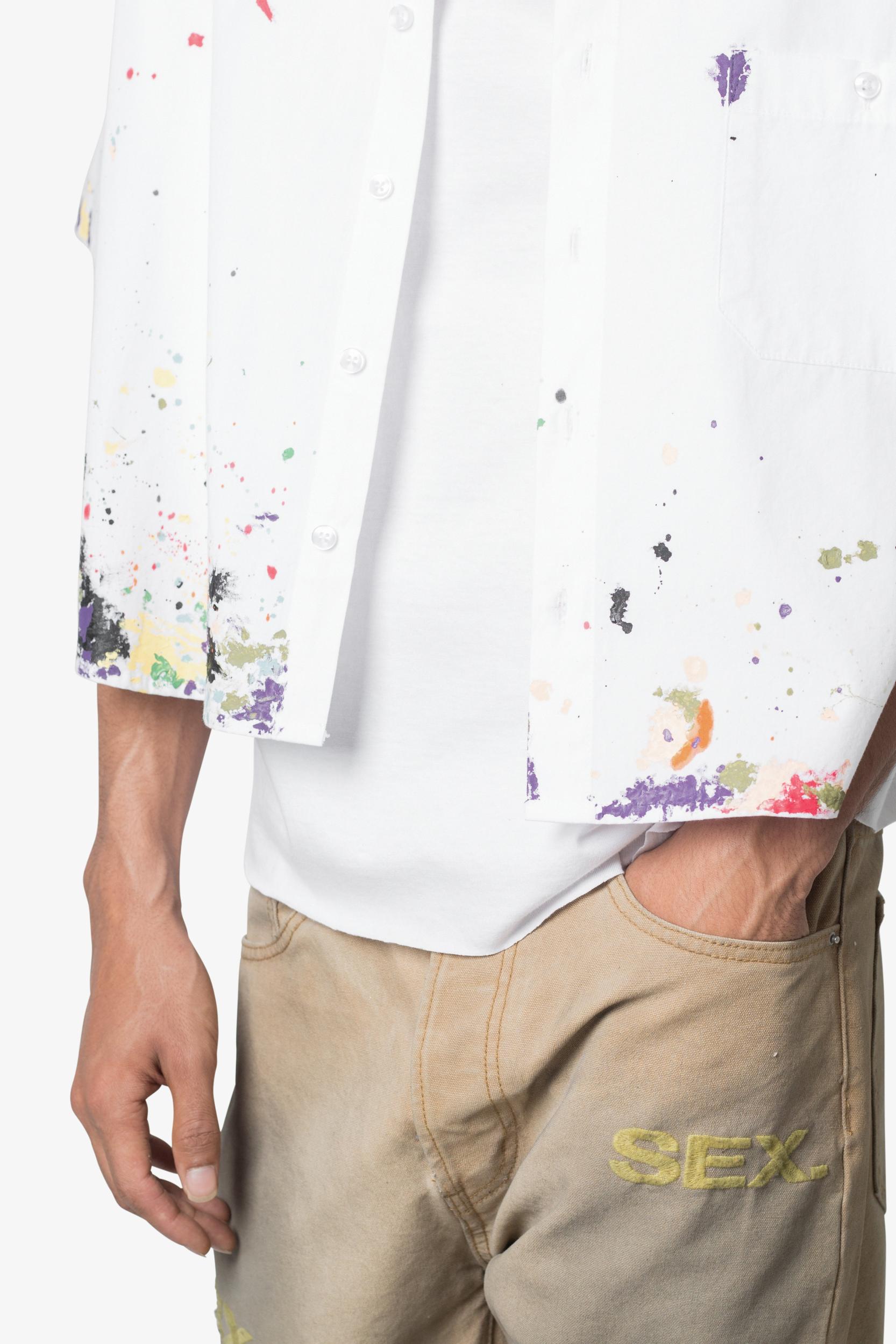 Poplin Painter S/S Shirt - White Product Image