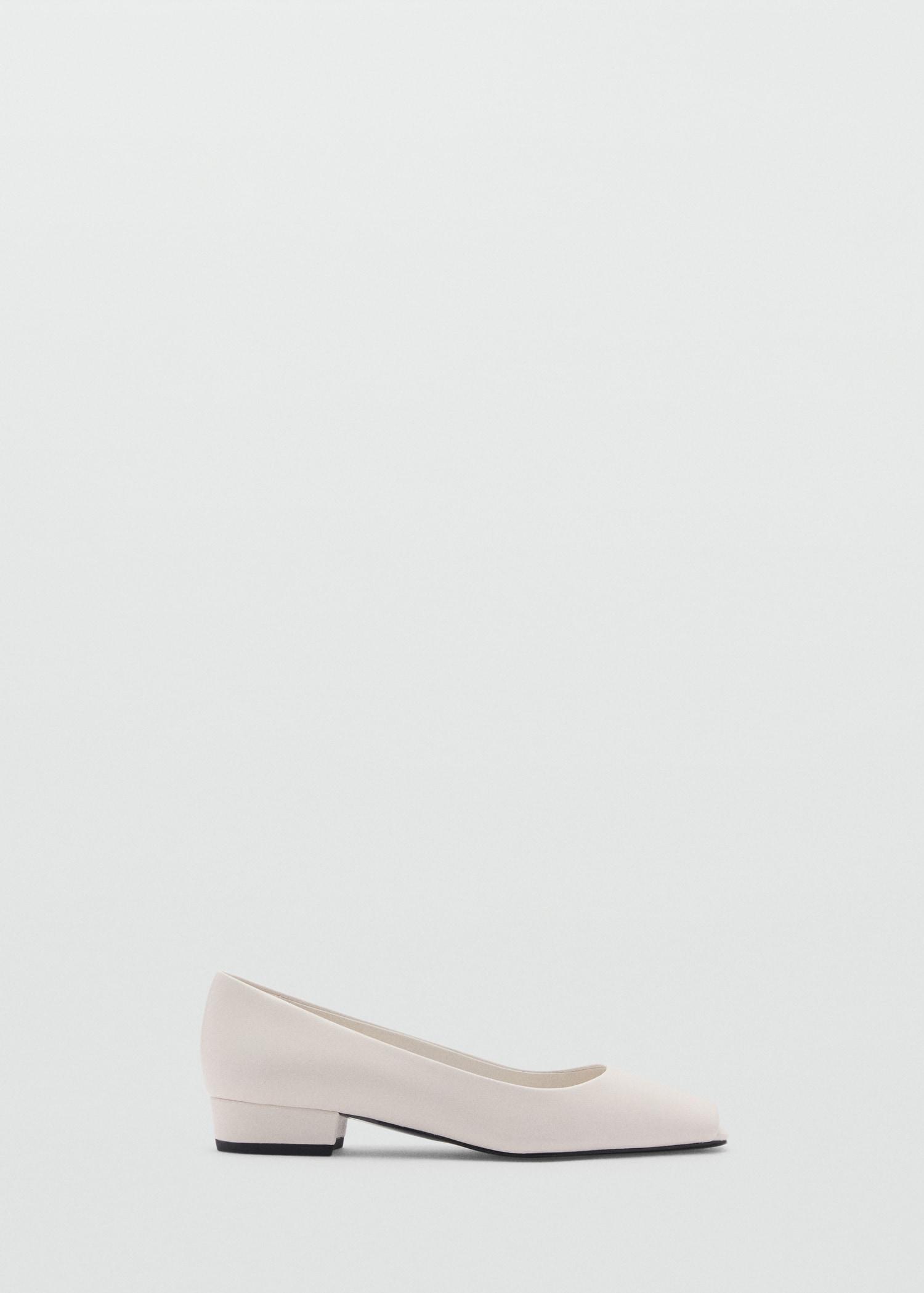 Open-toe leather shoes - Women | MANGO USA Product Image
