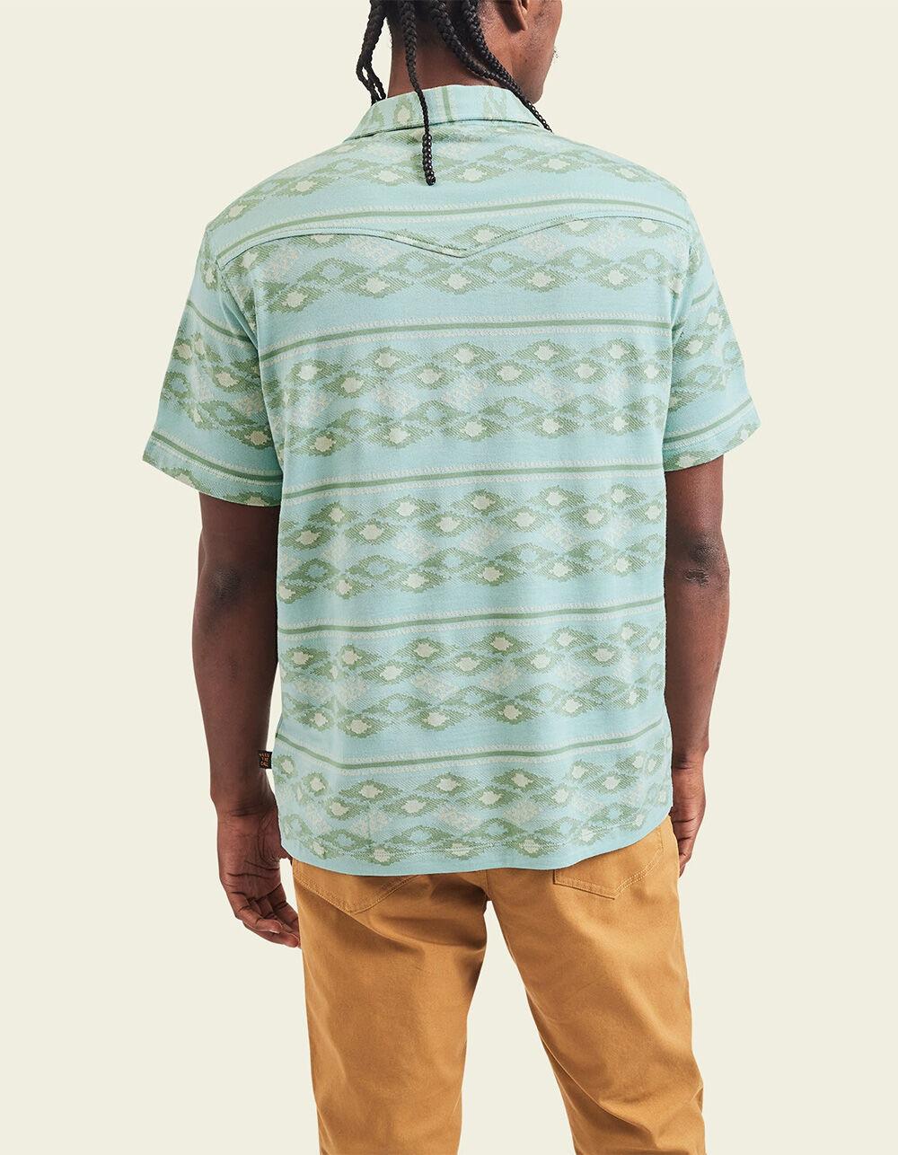 HOWLER BROTHERS Ranchero Jacquard Mens Polo Shirt - SEAFOAM Product Image