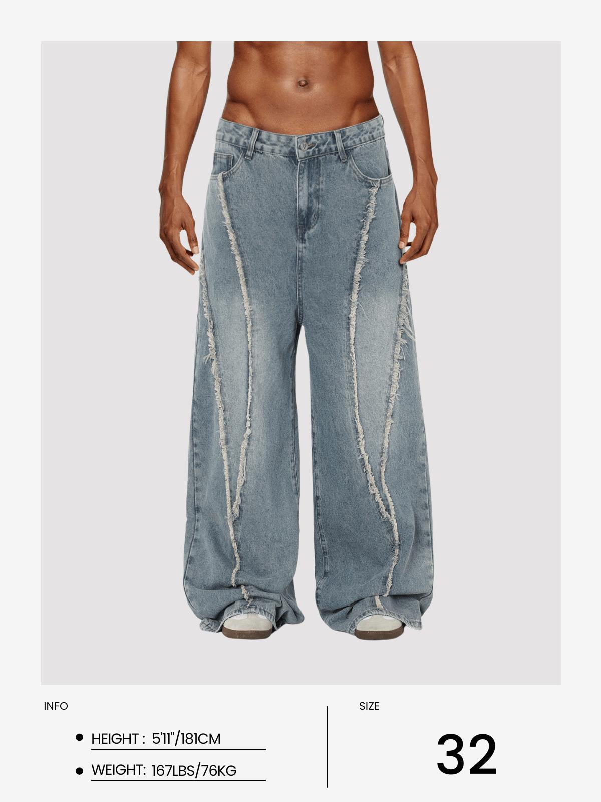 Aelfric Eden Baggy Fringe Jeans Product Image