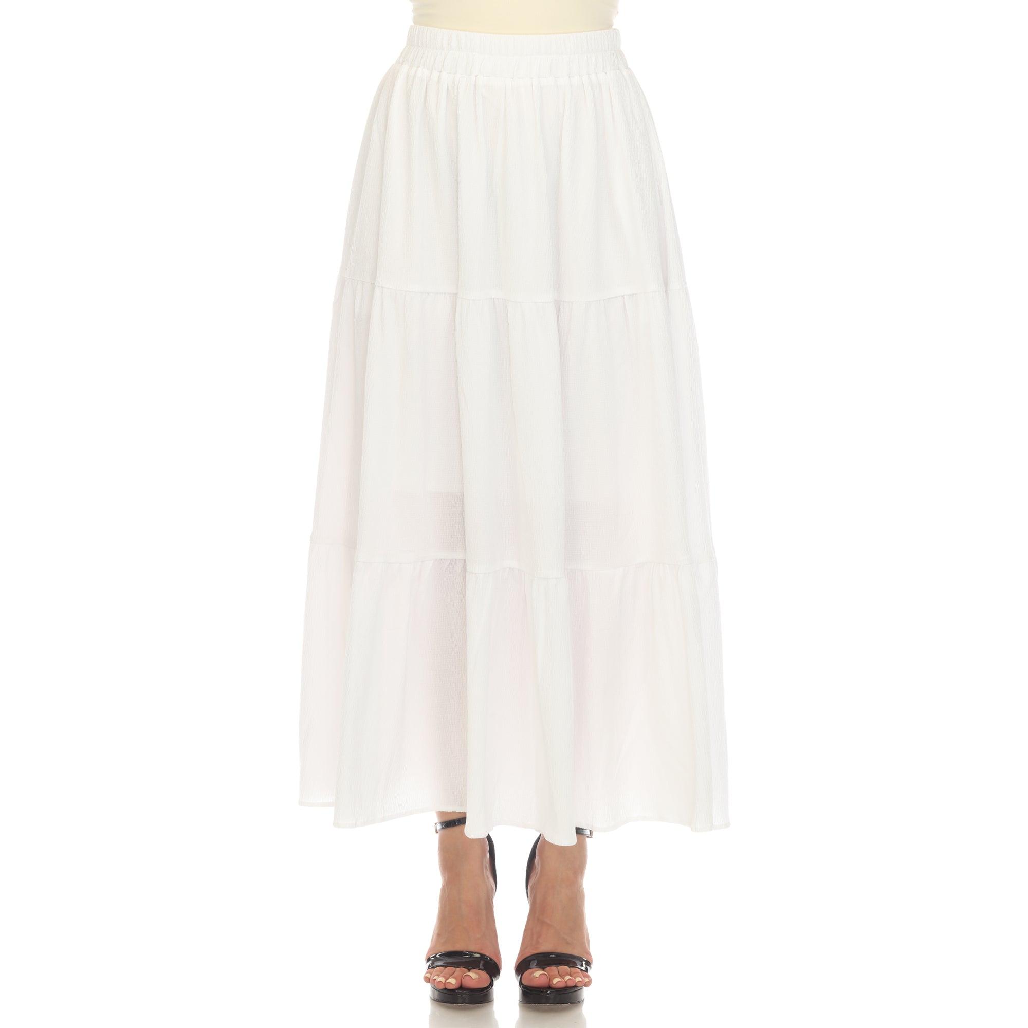 Pleated Tiered Maxi Skirt Product Image