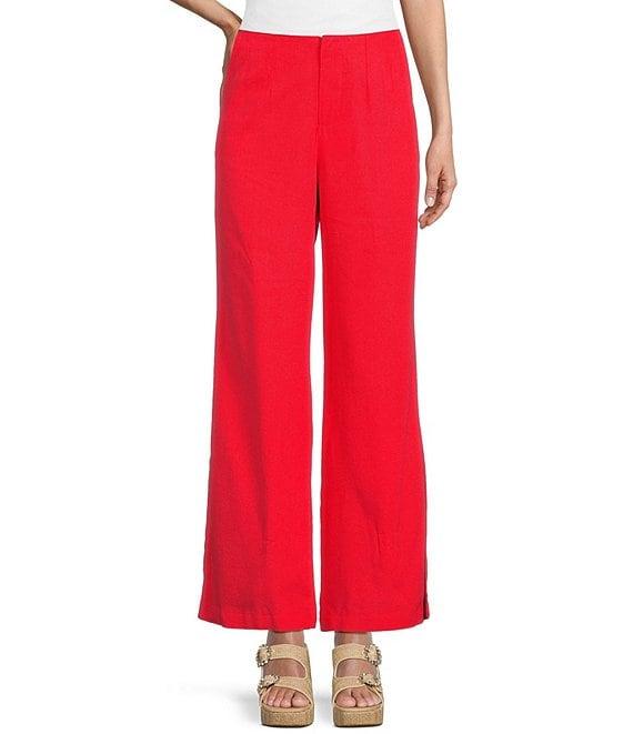 GB High Waisted Wide Leg Linen Pants Product Image