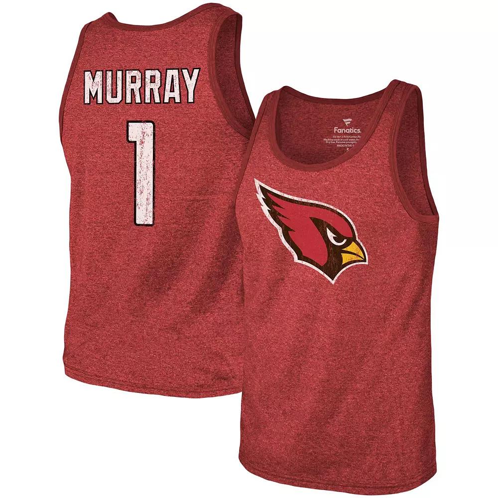 Mens Fanatics Branded Kyler Murray Cardinal Arizona Cardinals Name & Number Tri-Blend Tank Top Product Image